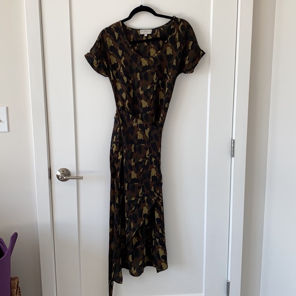 Never Fully Dressed Camouflage Wrap Dress - Picture 3 of 6